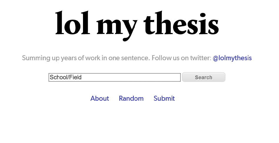 Build my thesis