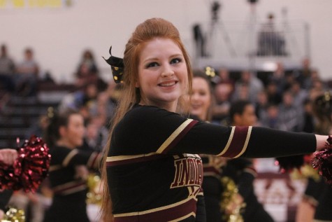 Senior cheerleading captain, Courtney Ellis.