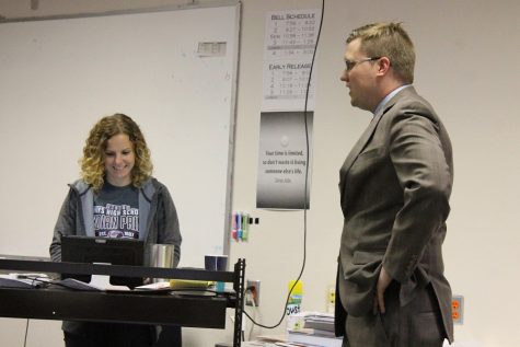 AP Government instructor Abby Maska and Herman.