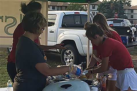 Astra Bank holds tailgate at football game
