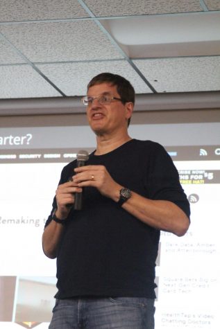 Creator of Google Earth, Uber presents to students
